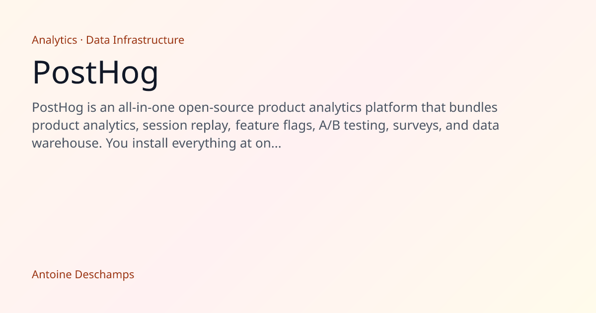 PostHog - PostHog is an all-in-one open-source product analytics ...